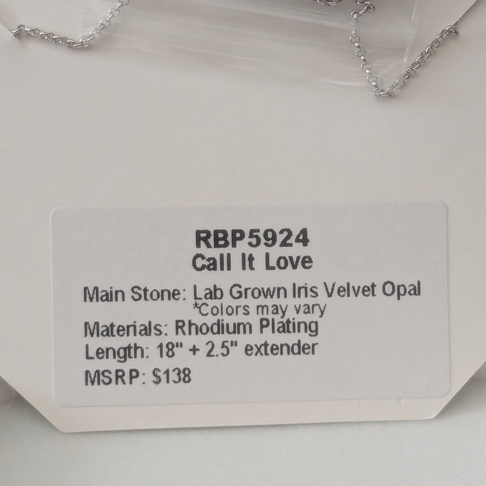 Elegant Purple Opal Necklace by - Picture 3 of 3